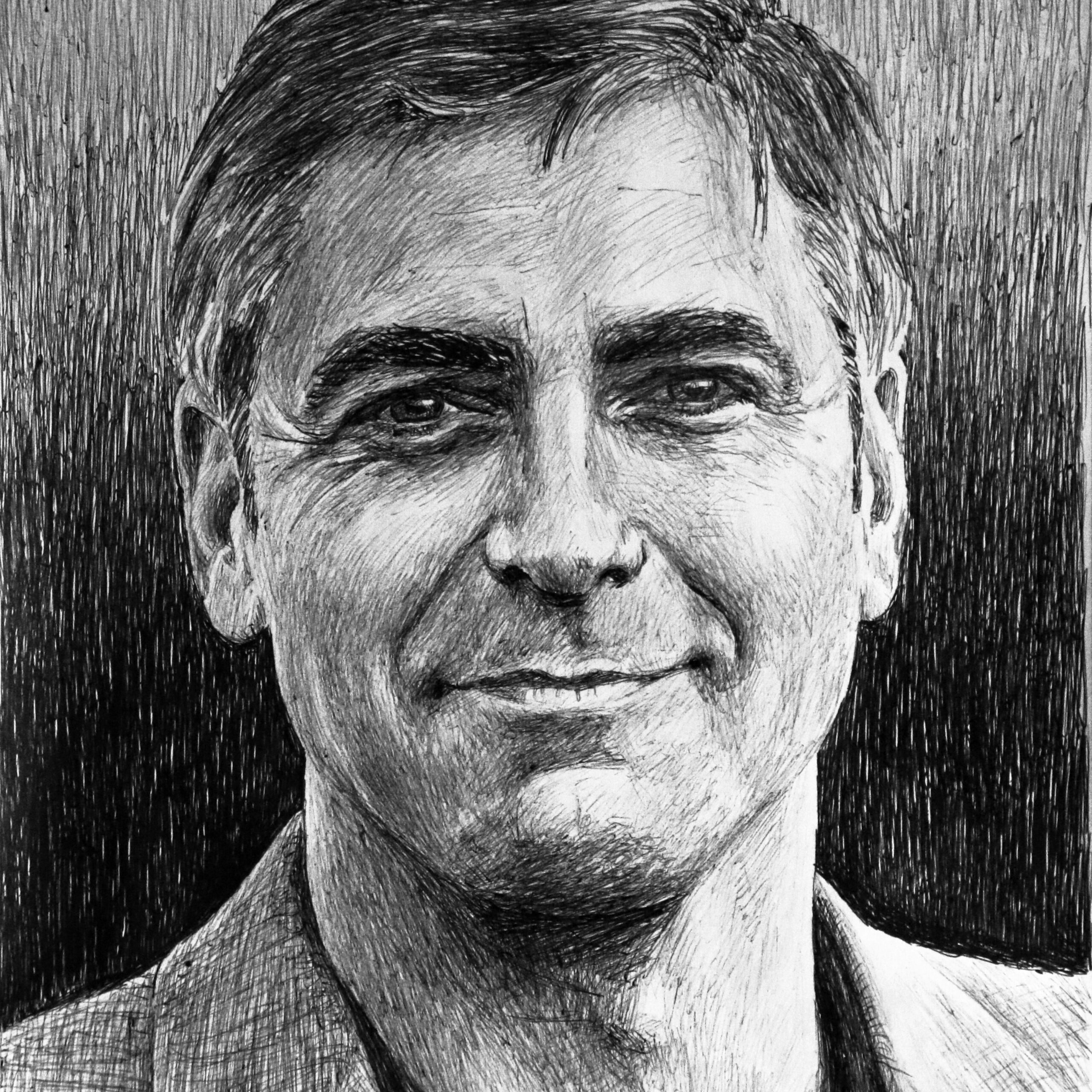 Portrait of George Clooney by Dane Ikin