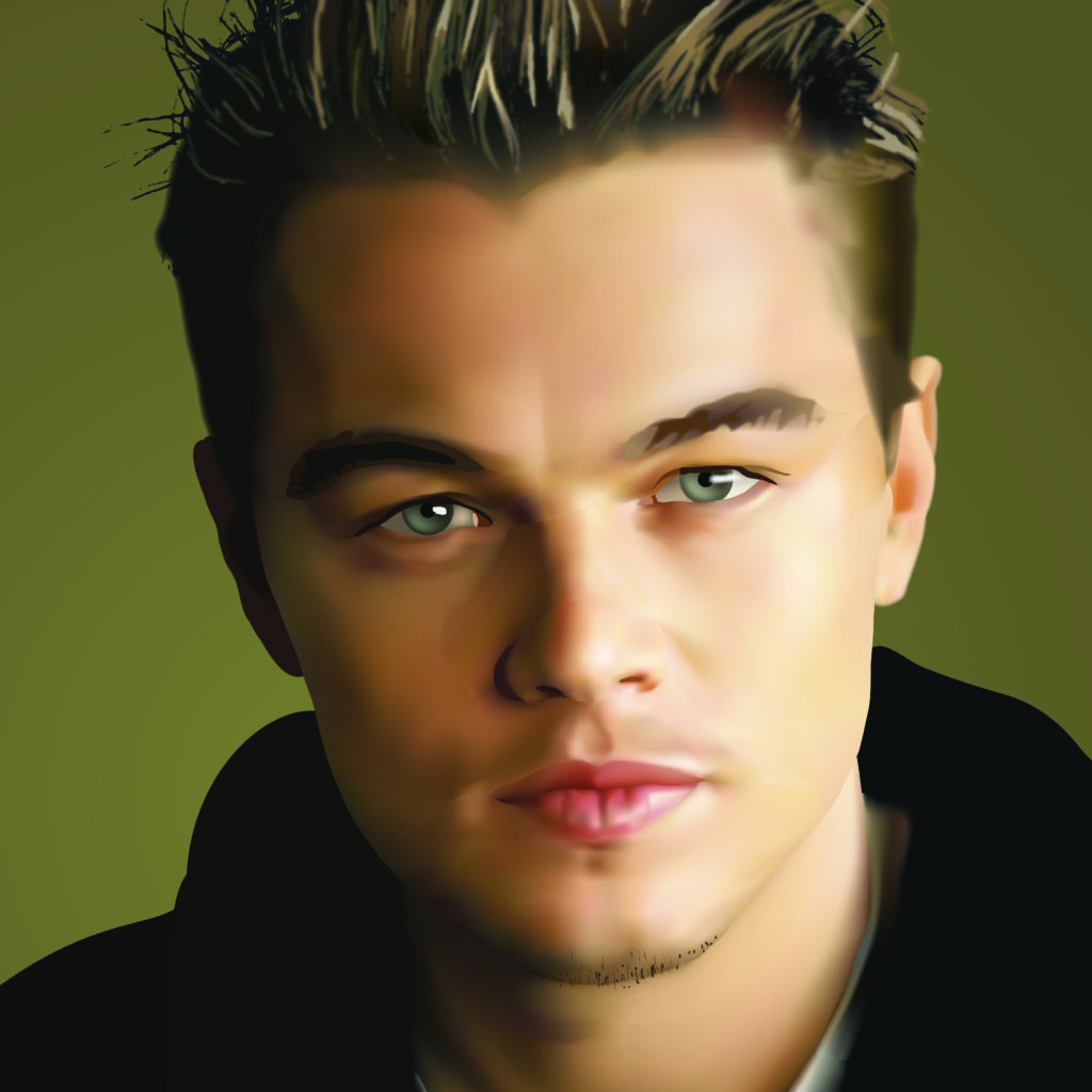 Digital portrait of Leonardo DiCaprio by Dane Ikin