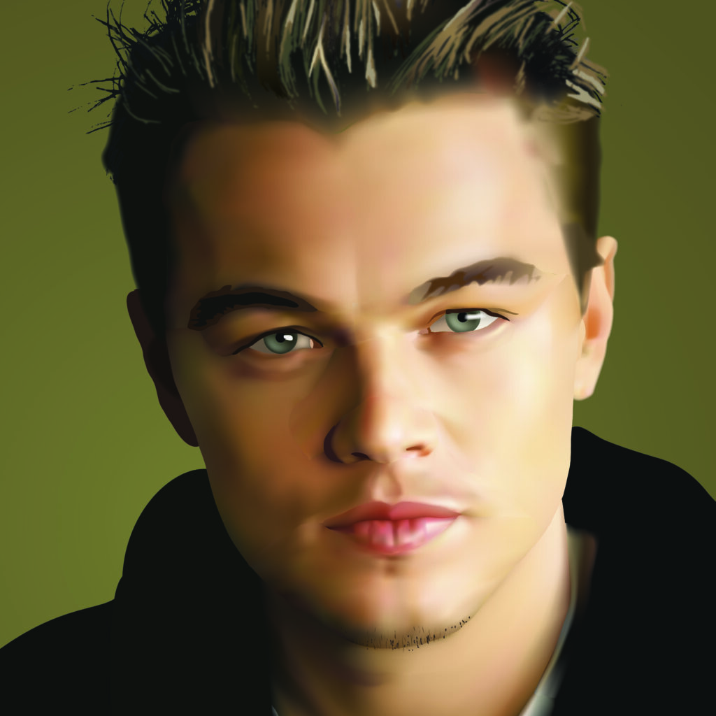 Digital portrait of Leonardo DiCaprio by Dane Ikin