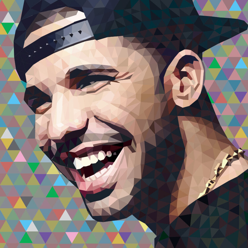 Digital portrait of Drake by Dane Ikin