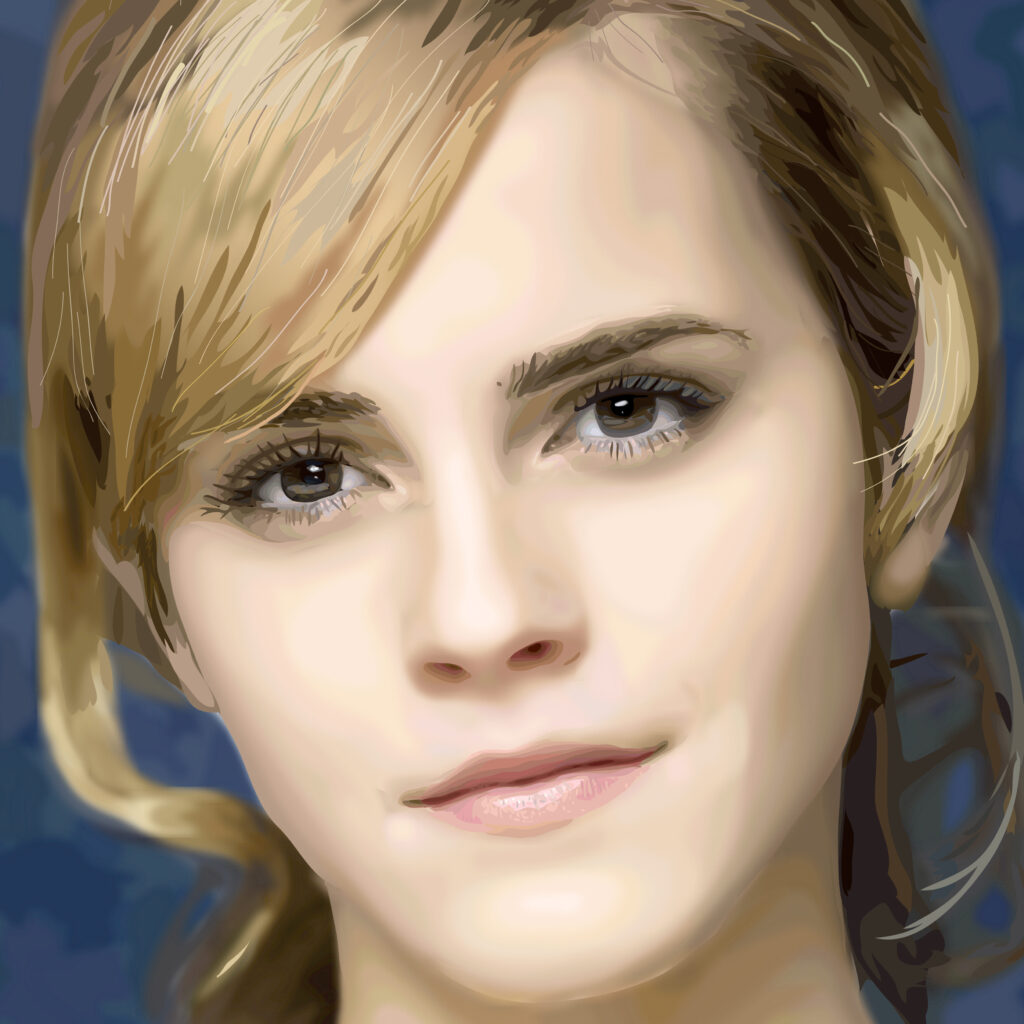 Digital portrait of Emma Watson