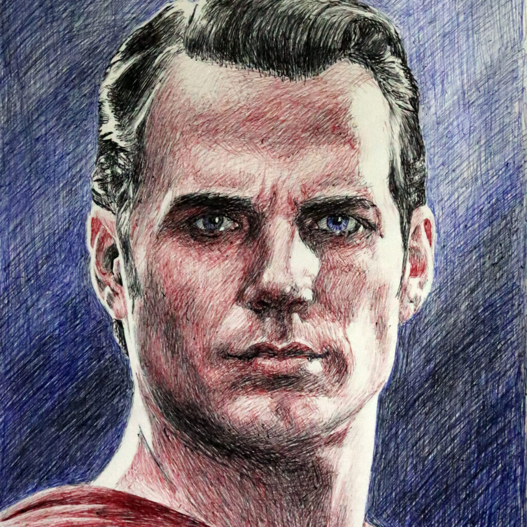 Portrait of Henry Cavill by Dane Ikin