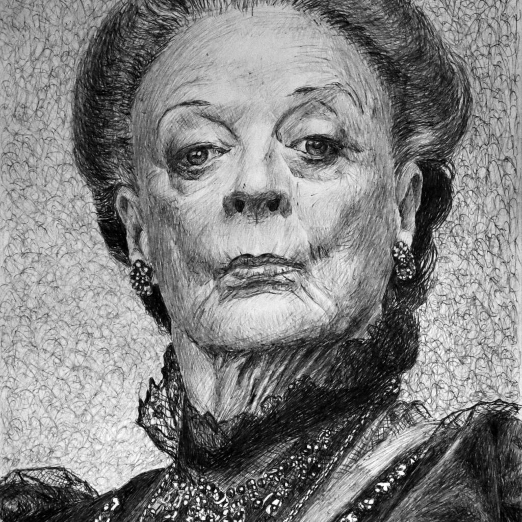 Portrait of Maggie Smith by Dane Ikin