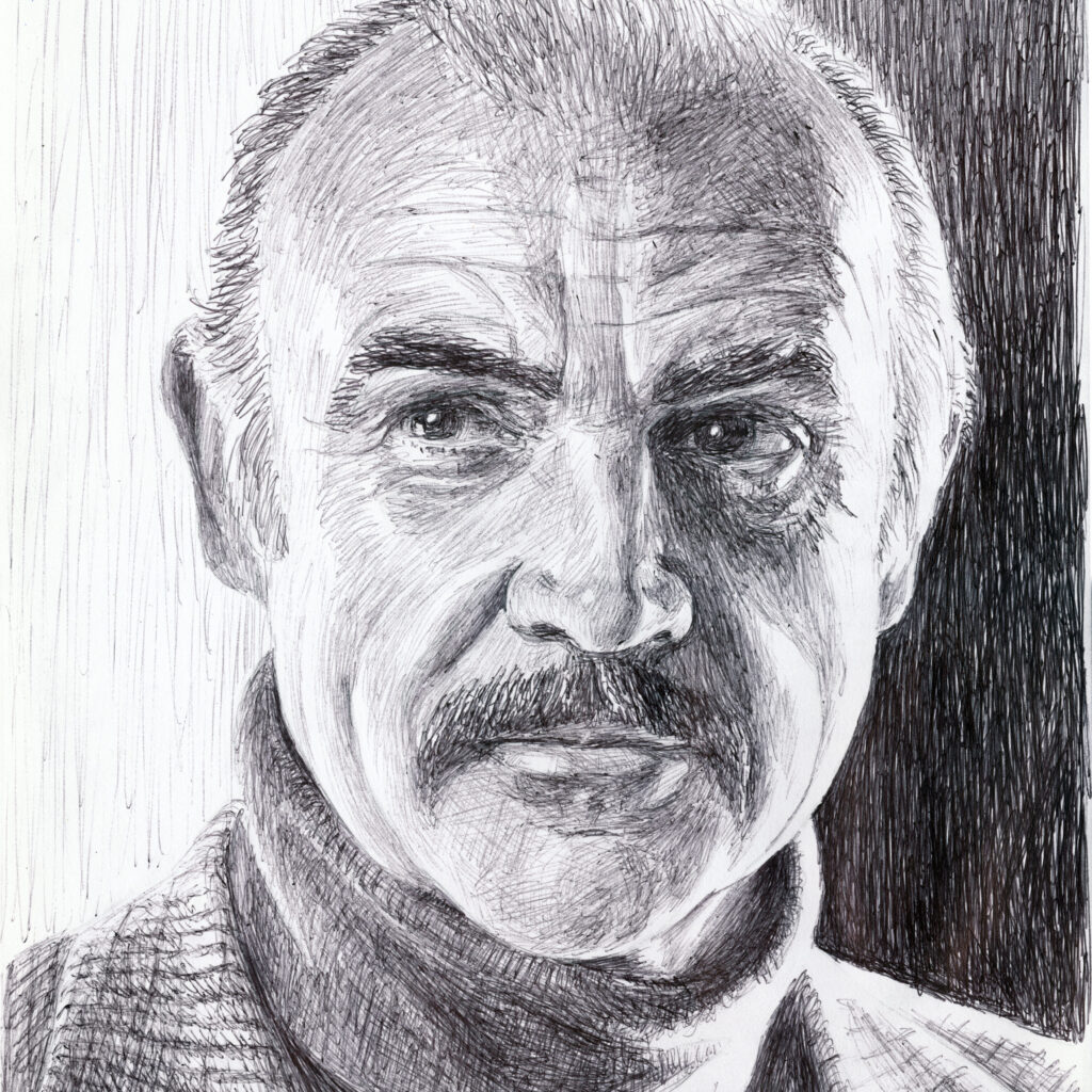 Portrait of Sean Connery by Dane Ikin