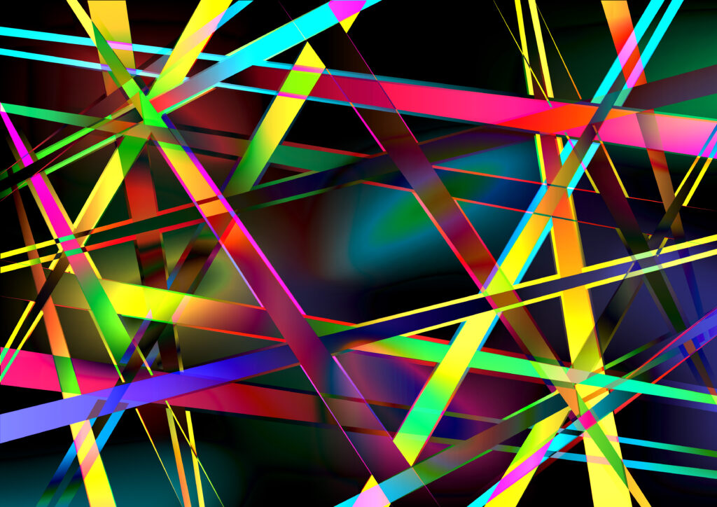 Digital abstract of sharp-edged lines by Dane Ikin