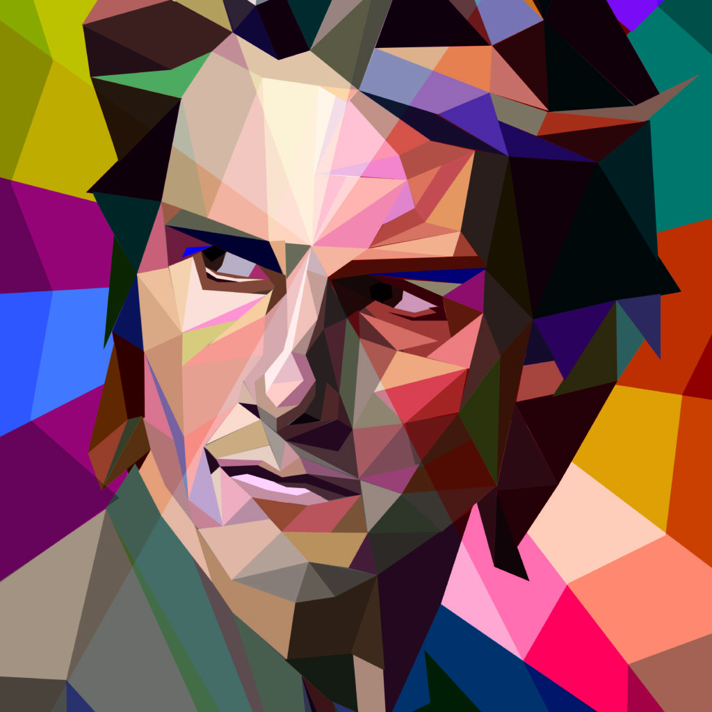 Digital portrait of Tom Cruise by Dane Ikin