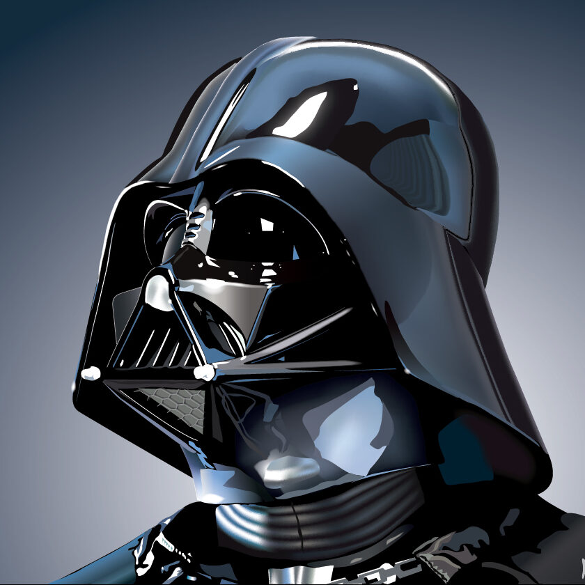 Digital portrait of Darth Vader